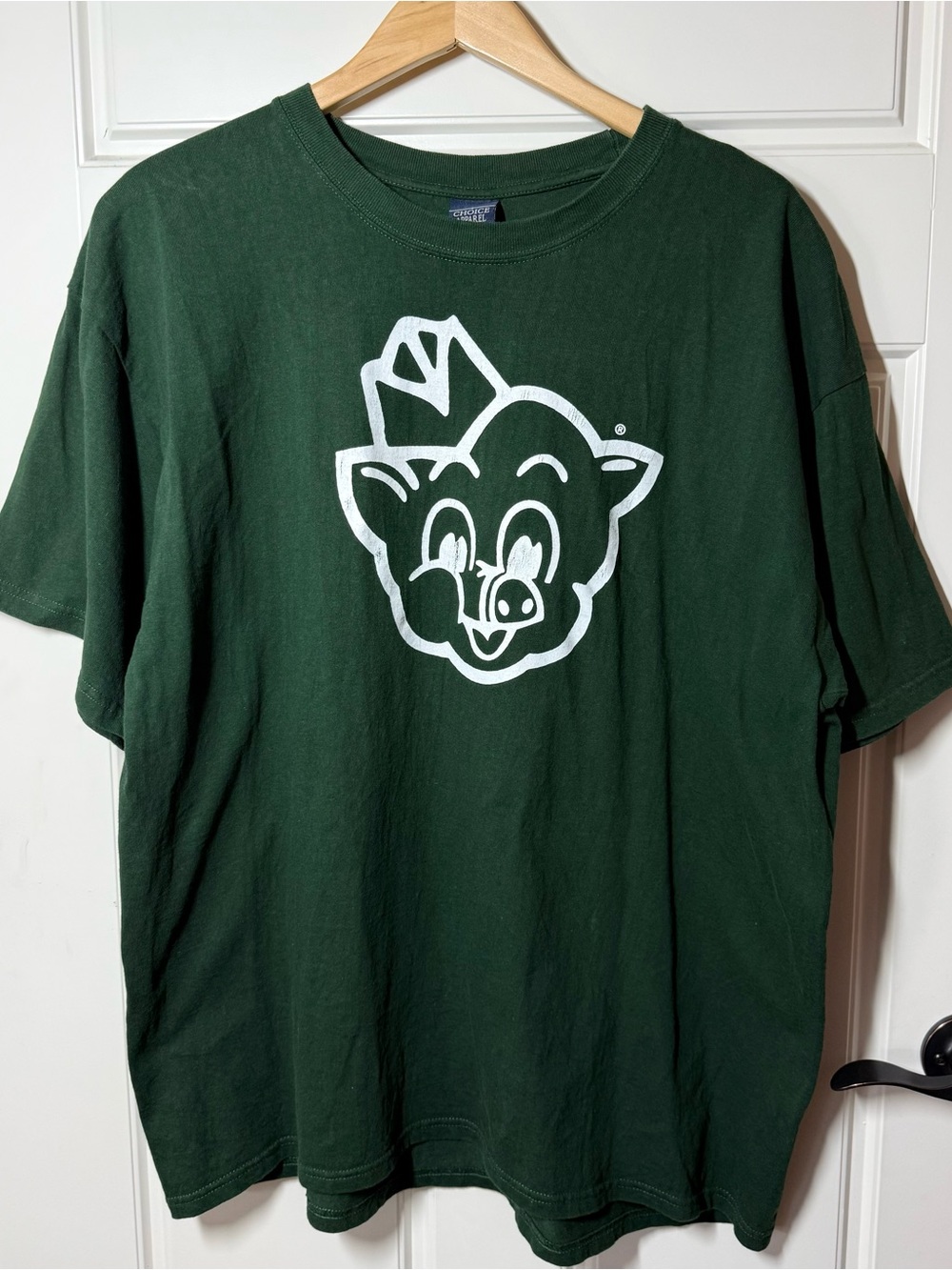 Piggly Wiggly Men’s Green T-shirt I’M BIG ON THE PIG EDISTO ISLAND SC “ LARGE  L